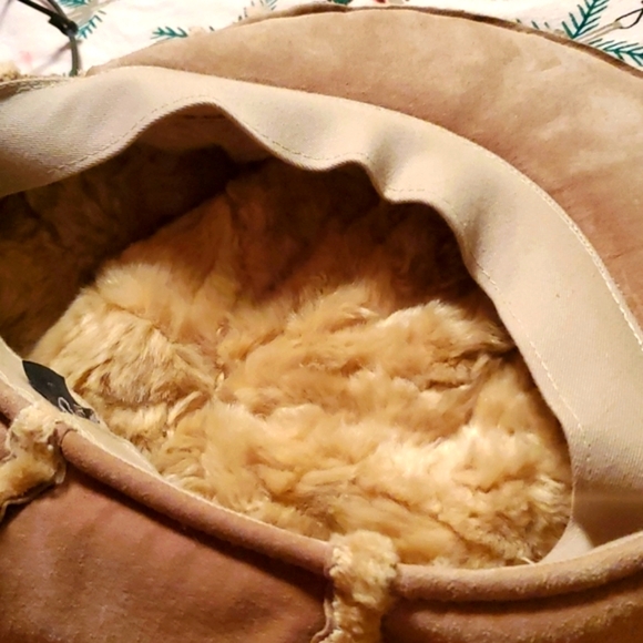 💥SOLD💥Wilson leather suede shearling cabby hat - Picture 4 of 8